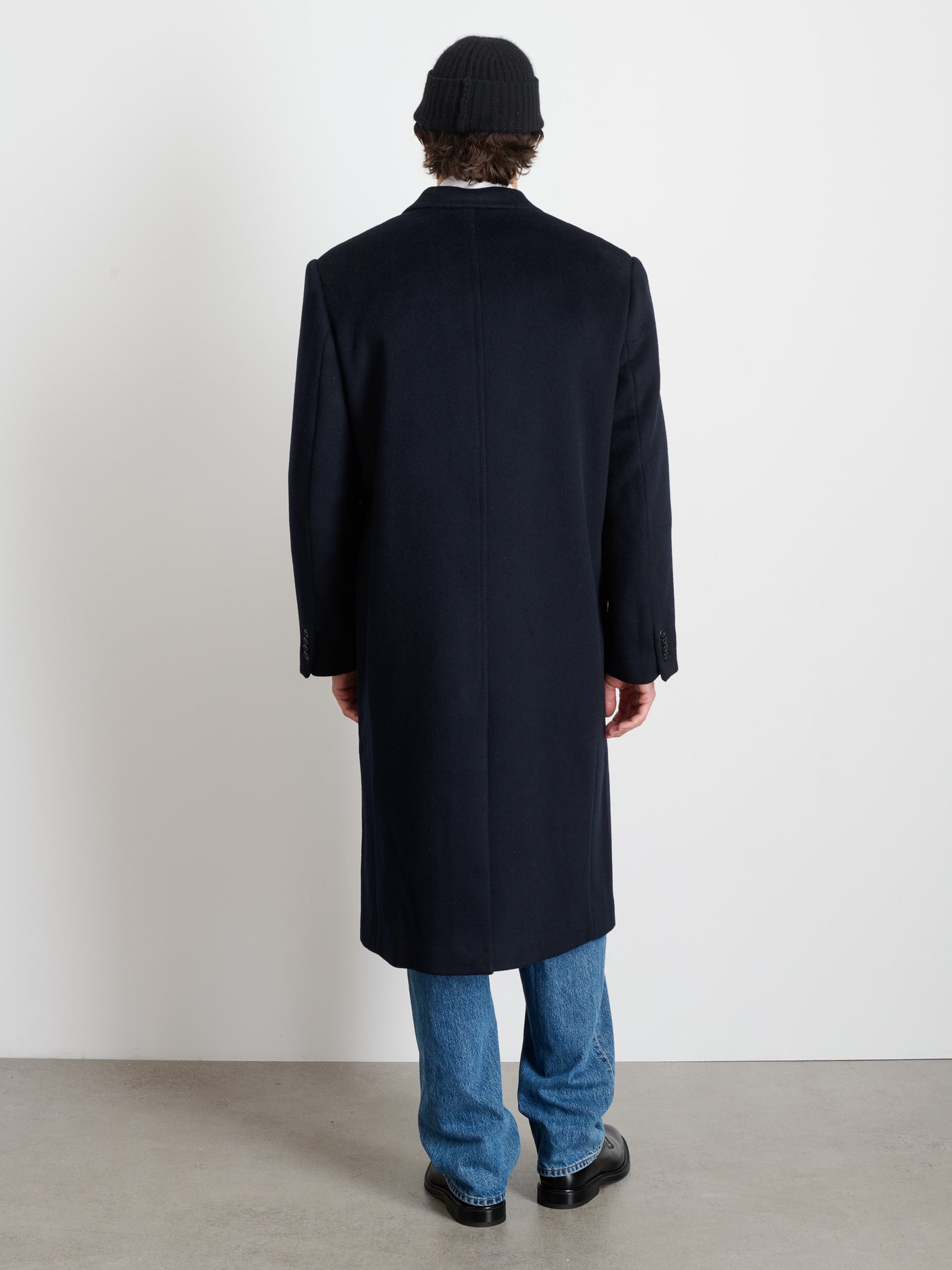 Double Breasted James Coat In Wool