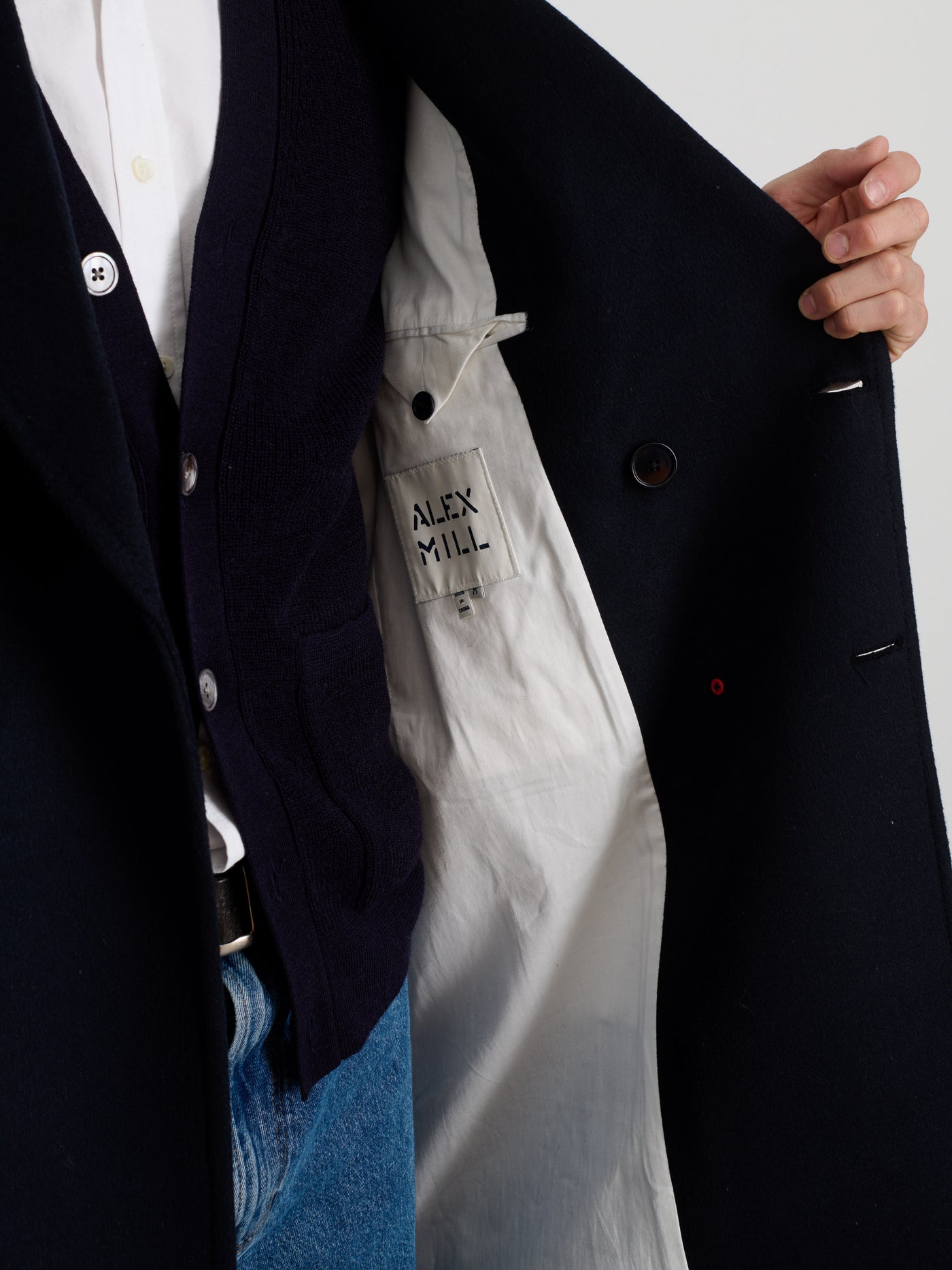 Double Breasted James Coat In Wool