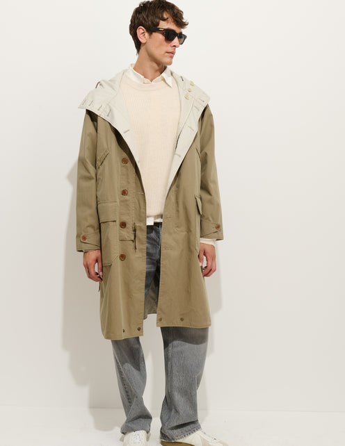 Elijah Reversible Trench In Canvas