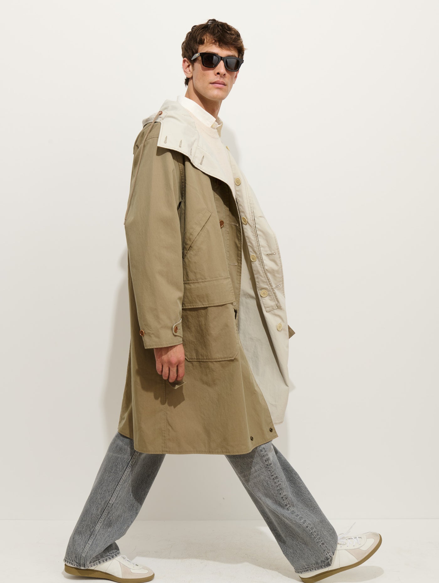 Elijah Reversible Trench In Canvas