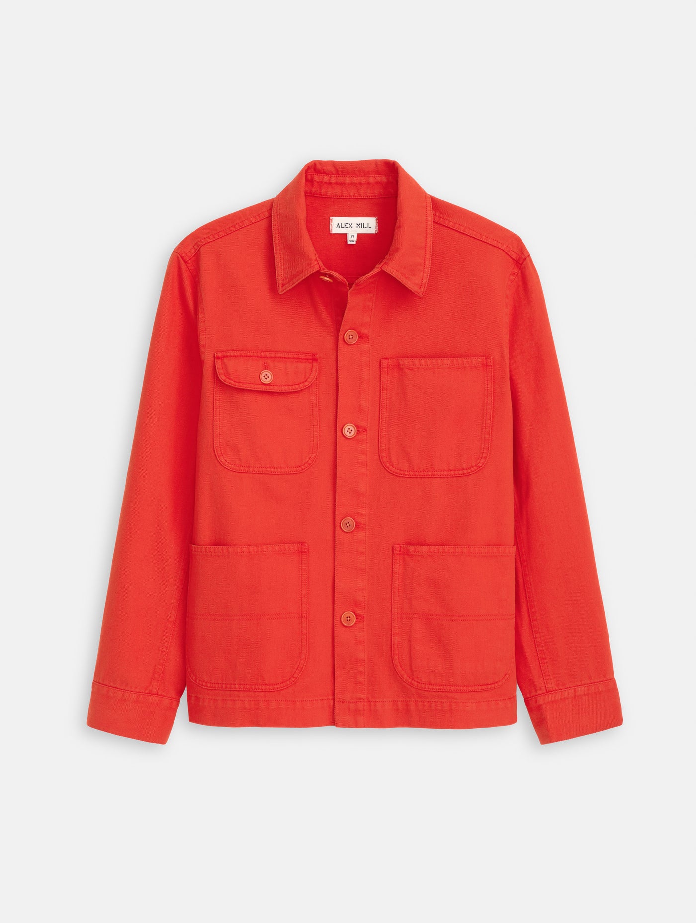 Garment Dyed Work Jacket In Recycled Denim