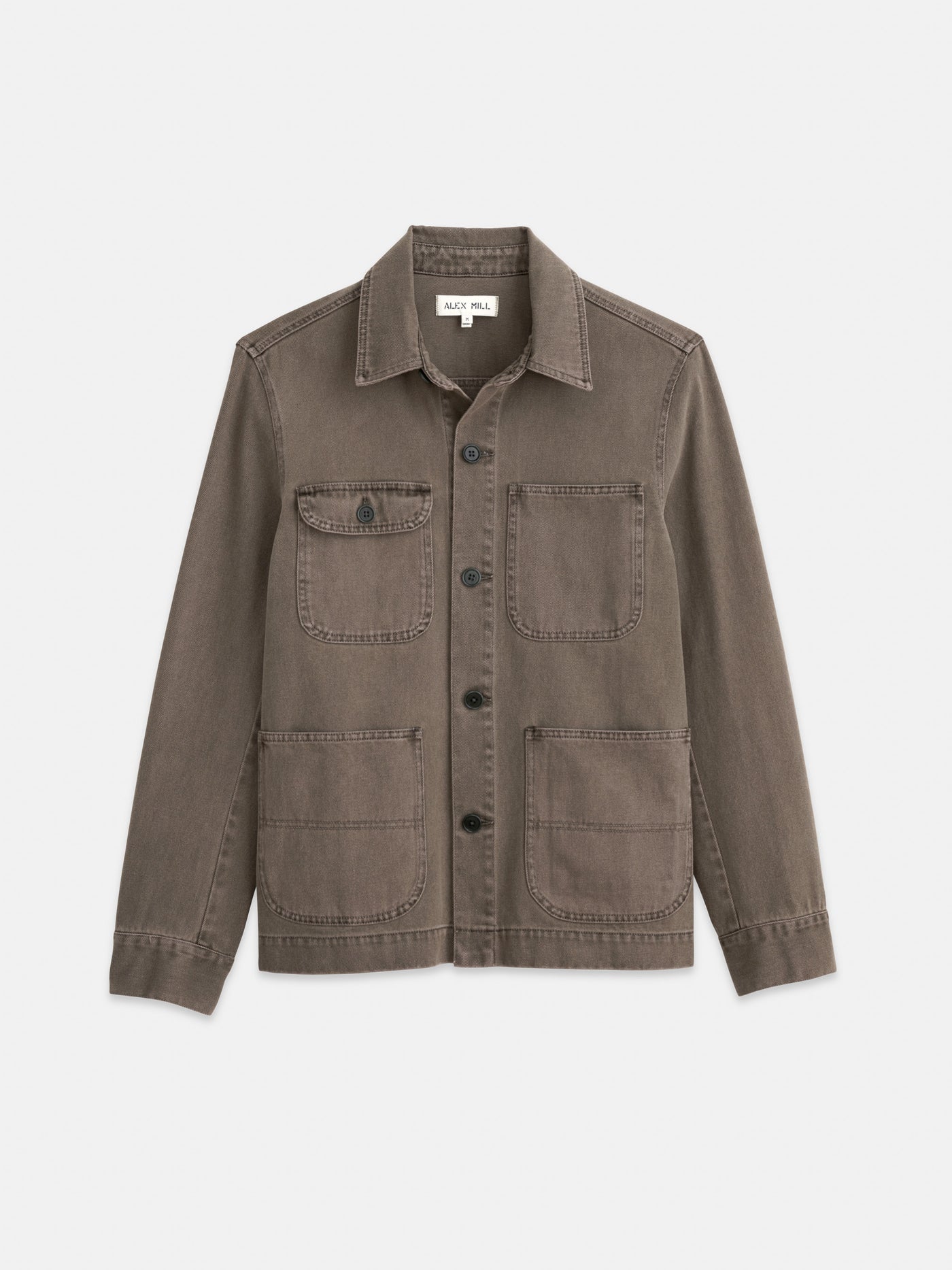 Garment Dyed Work Jacket In Recycled Denim