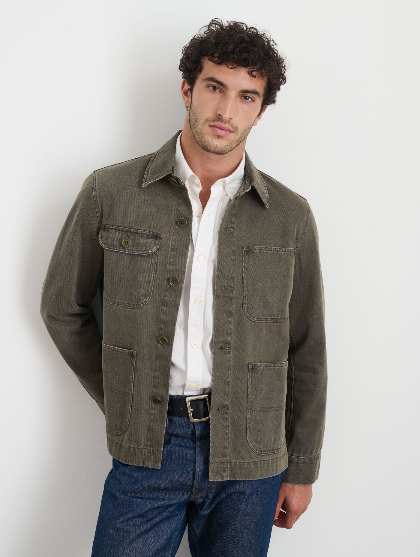 Alex Mill | Garment Dyed Work Jacket in Recycled Denim Thyme / XXL Alex Mill | Garment Dyed Work Jacket in Recycled Denim Thyme / XXL