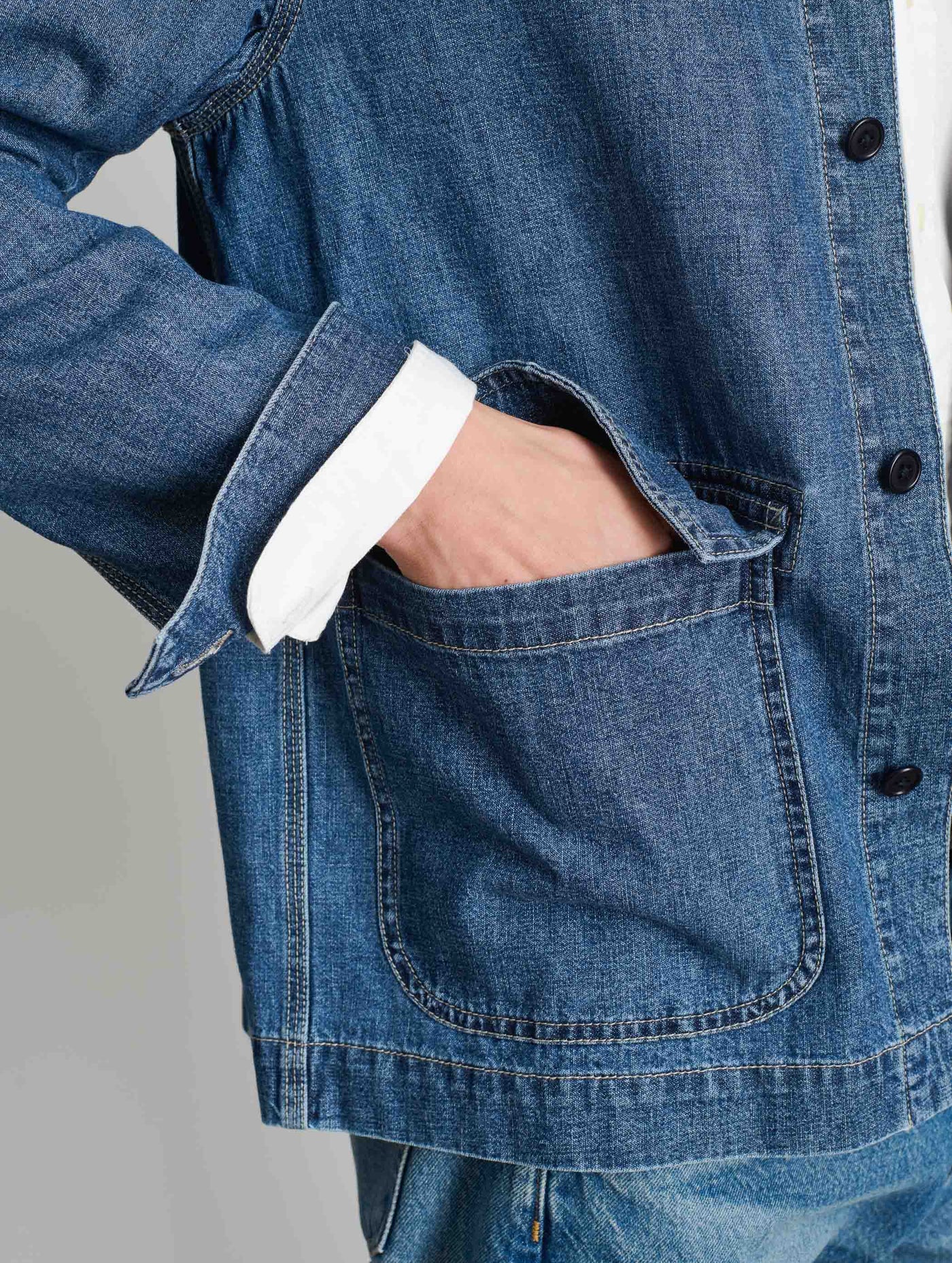 Shirt Jacket In Lightweight Denim