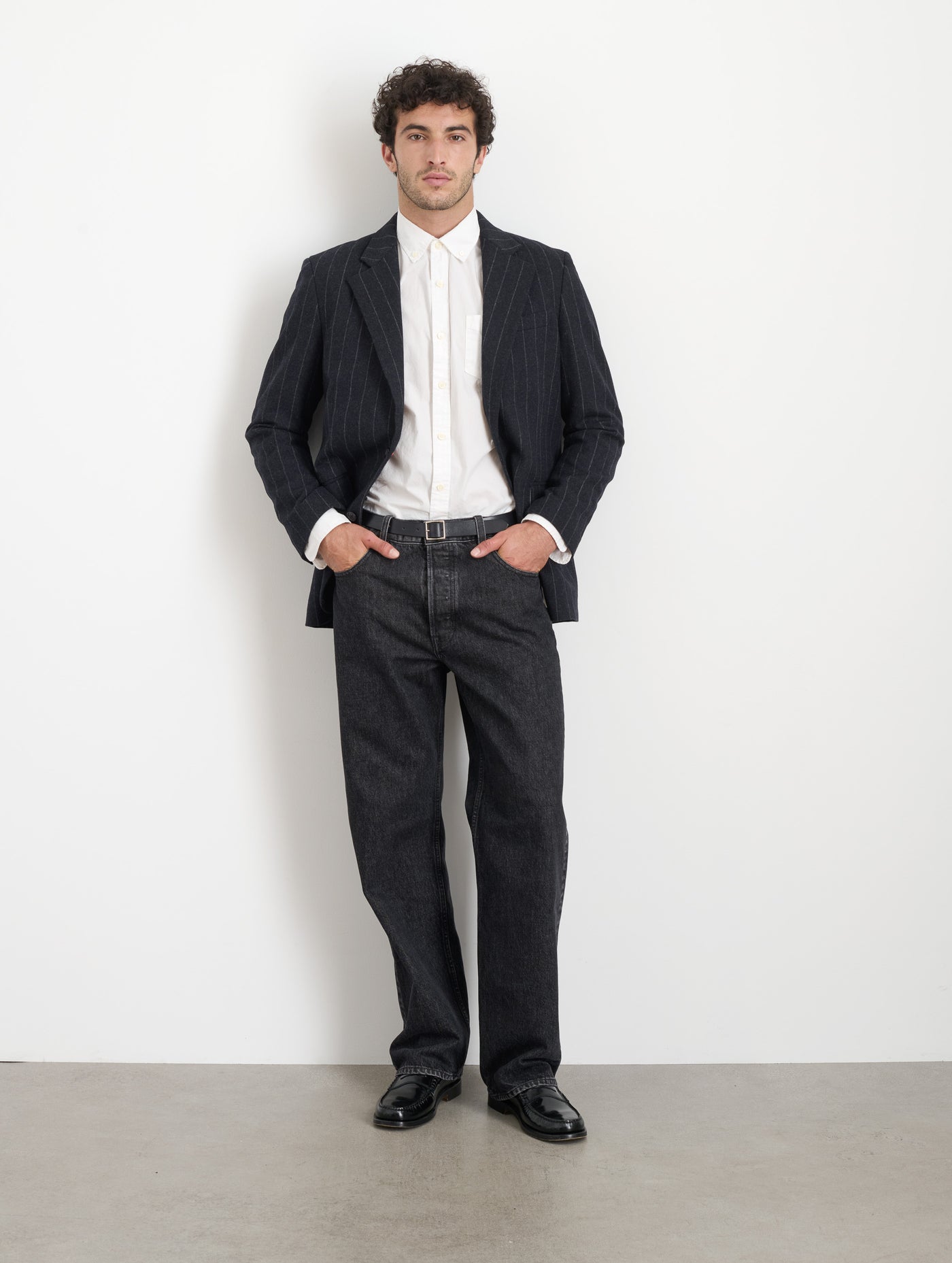 Grant Blazer In Chalk Stripe