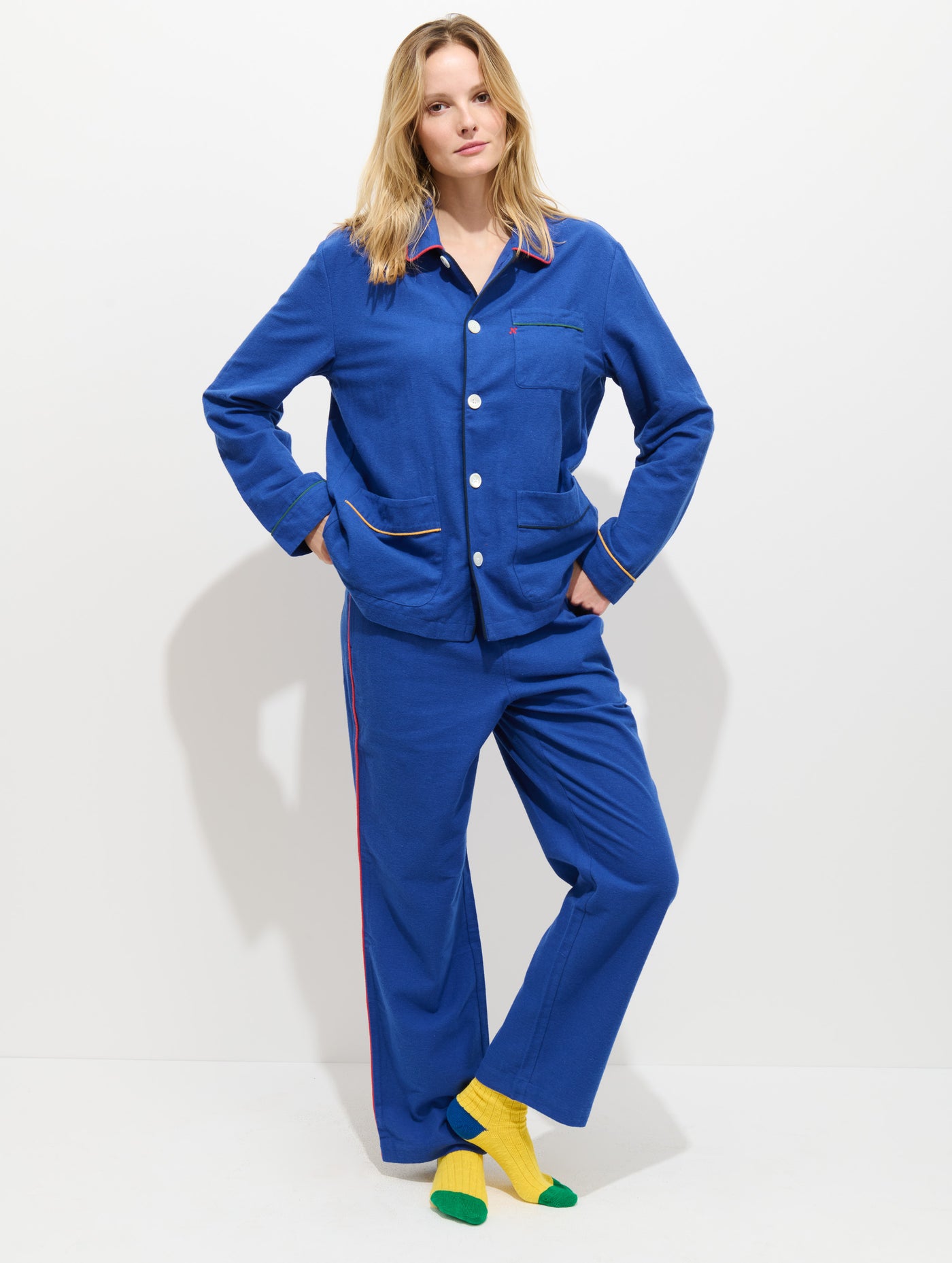 Piped Sleep Shirt In Flannel