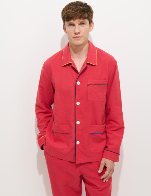 Piped Sleep Shirt In Flannel