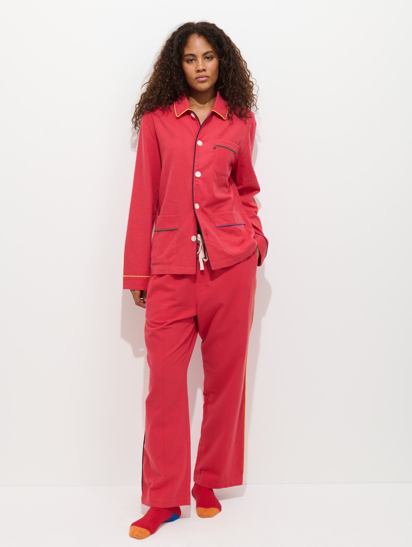 Piped Sleep Shirt In Flannel