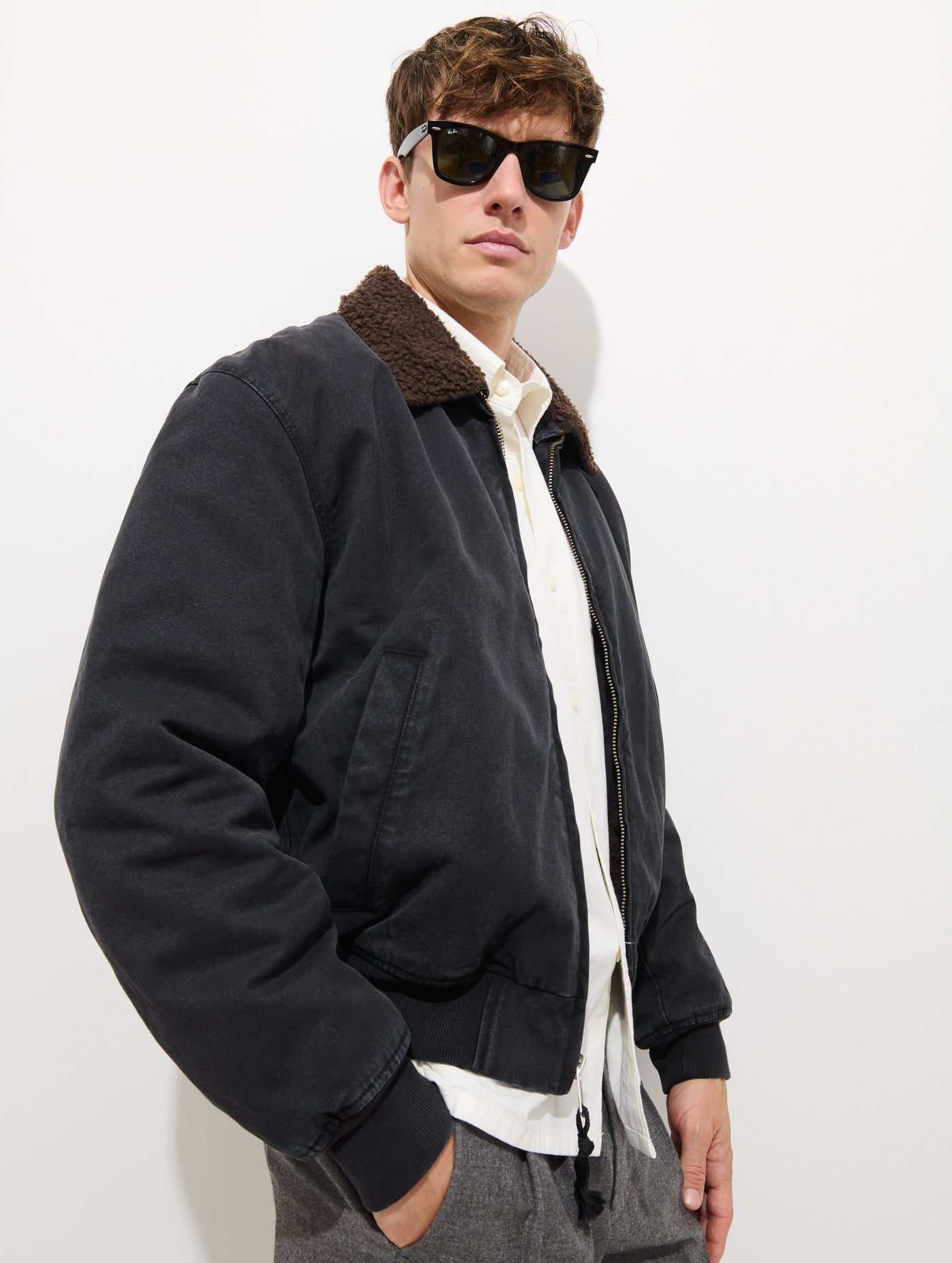 Flight Jacket In Canvas