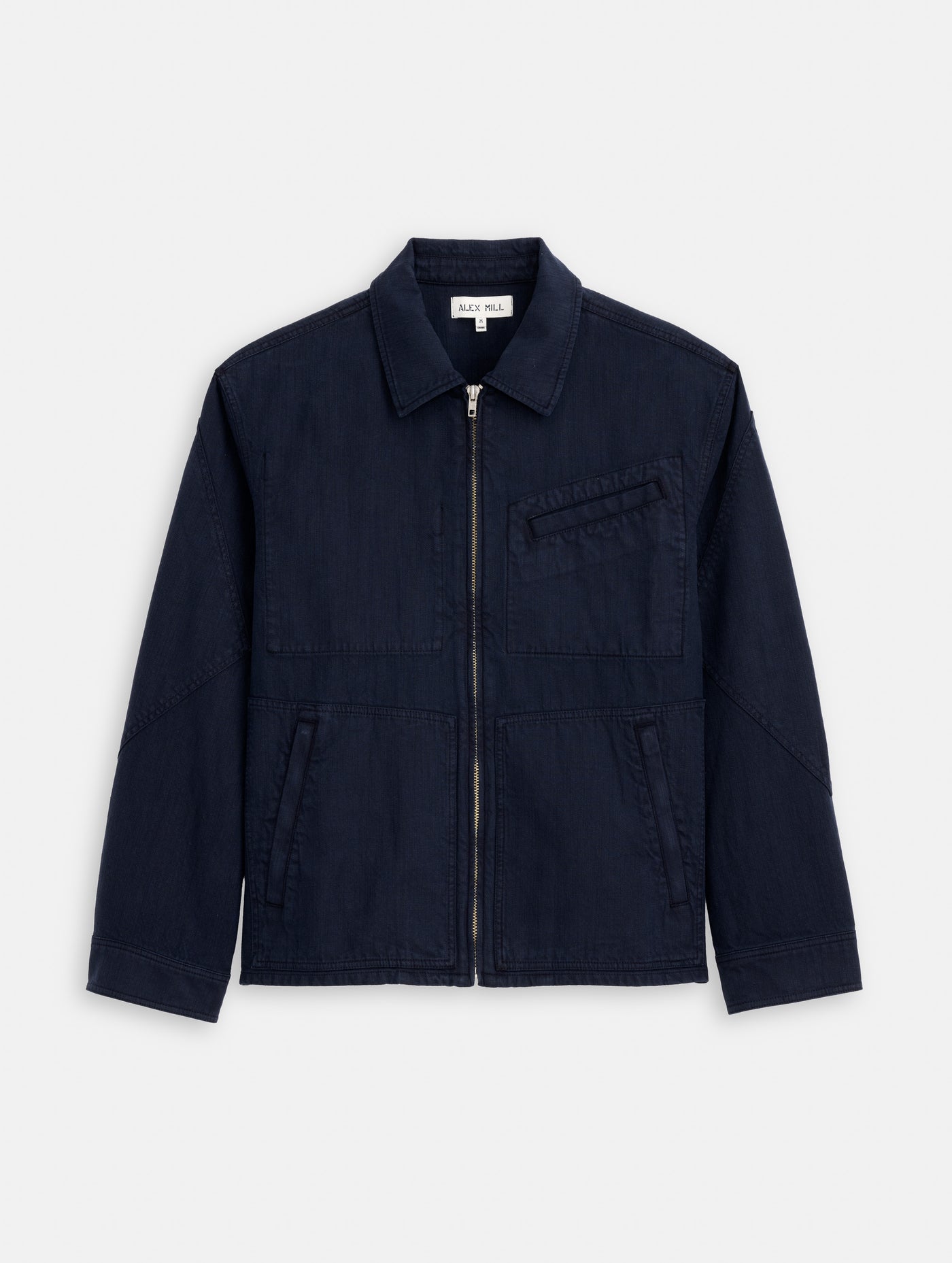 Andre Zip Jacket In Linen Twill