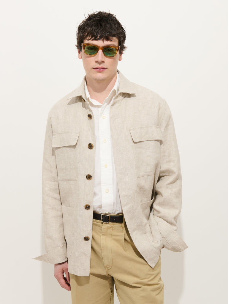 Riviera Work Jacket In Flax Linen from Alex Mill - $250