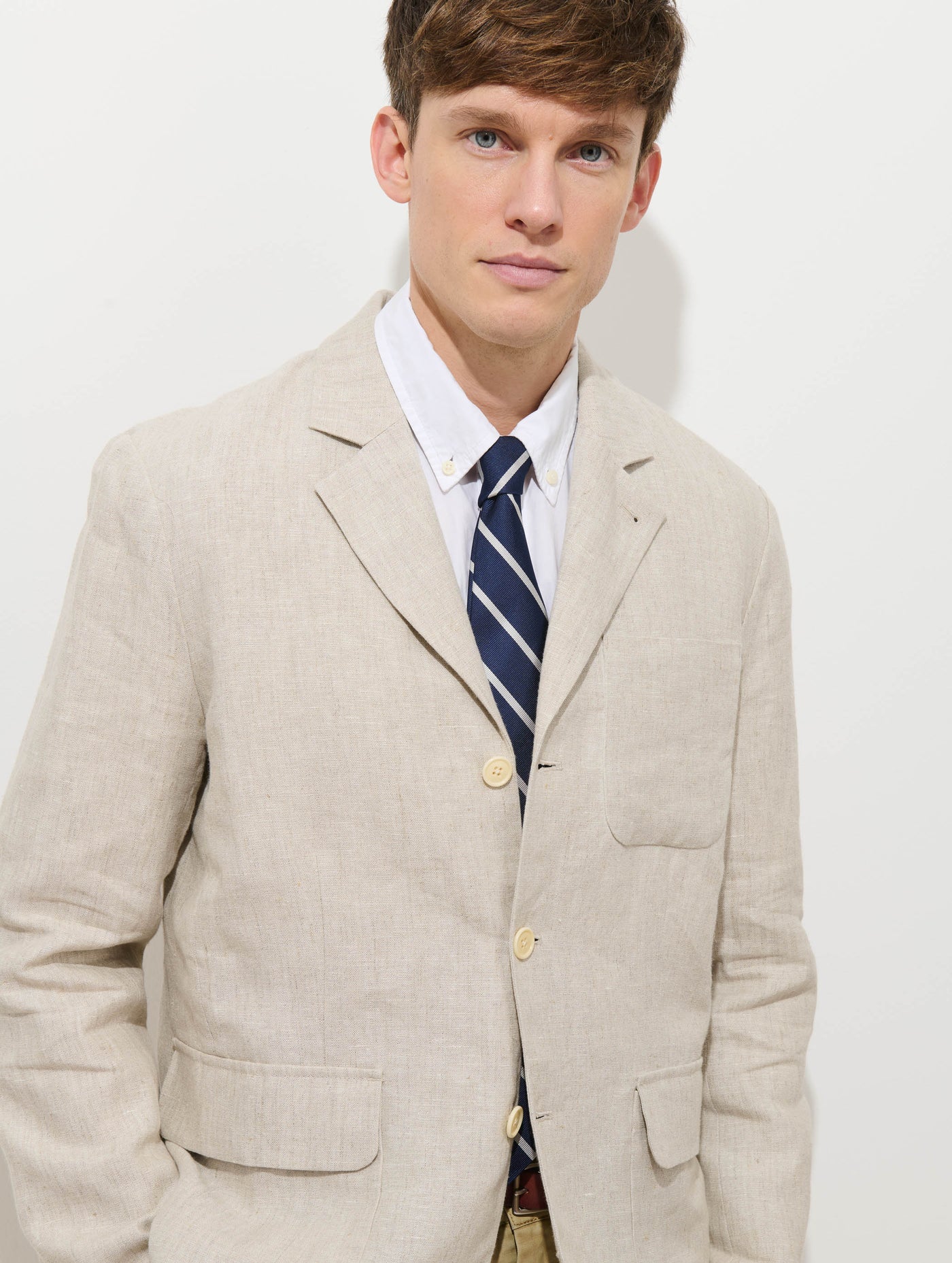 Mercer Linen Jacket In Flax