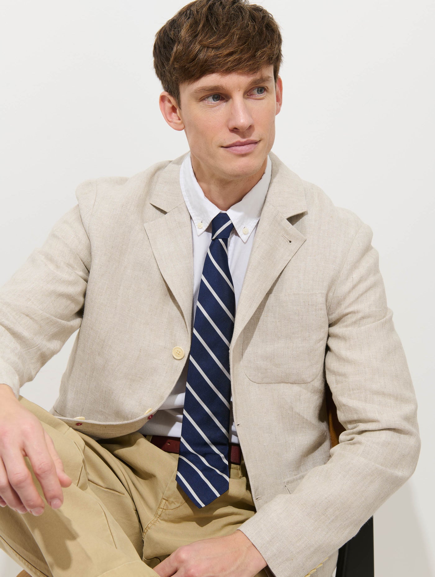Mercer Linen Jacket In Flax