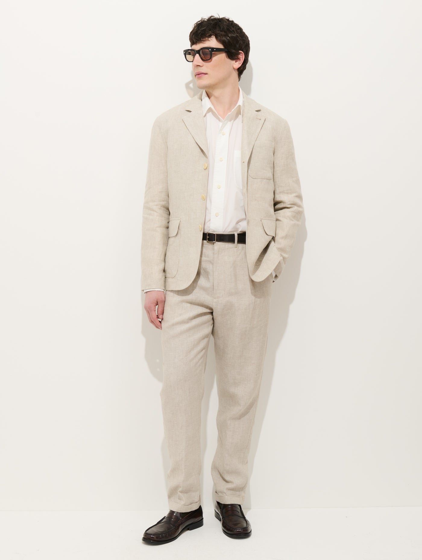 Mercer Linen Jacket In Flax