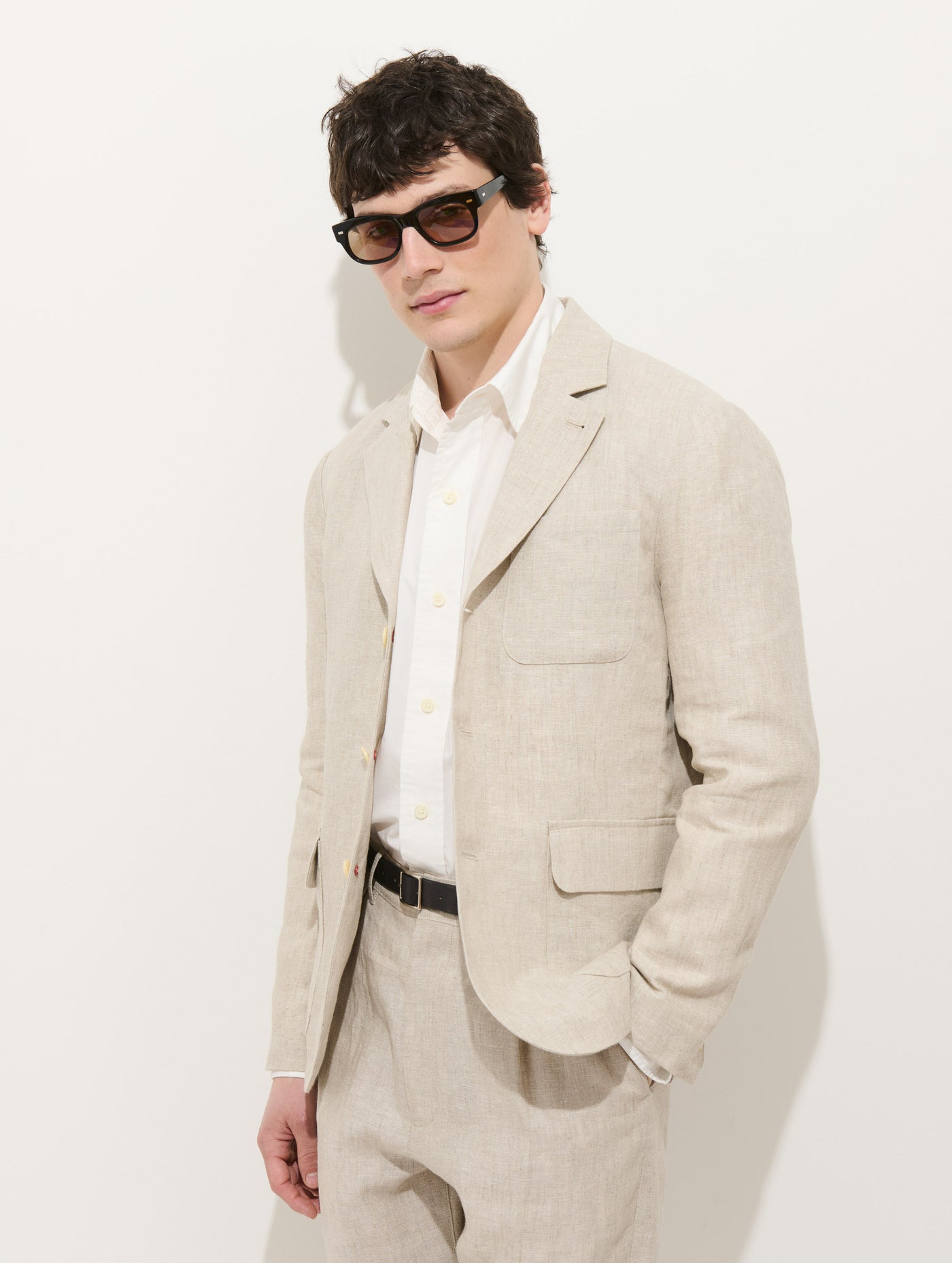 Mercer Linen Jacket In Flax