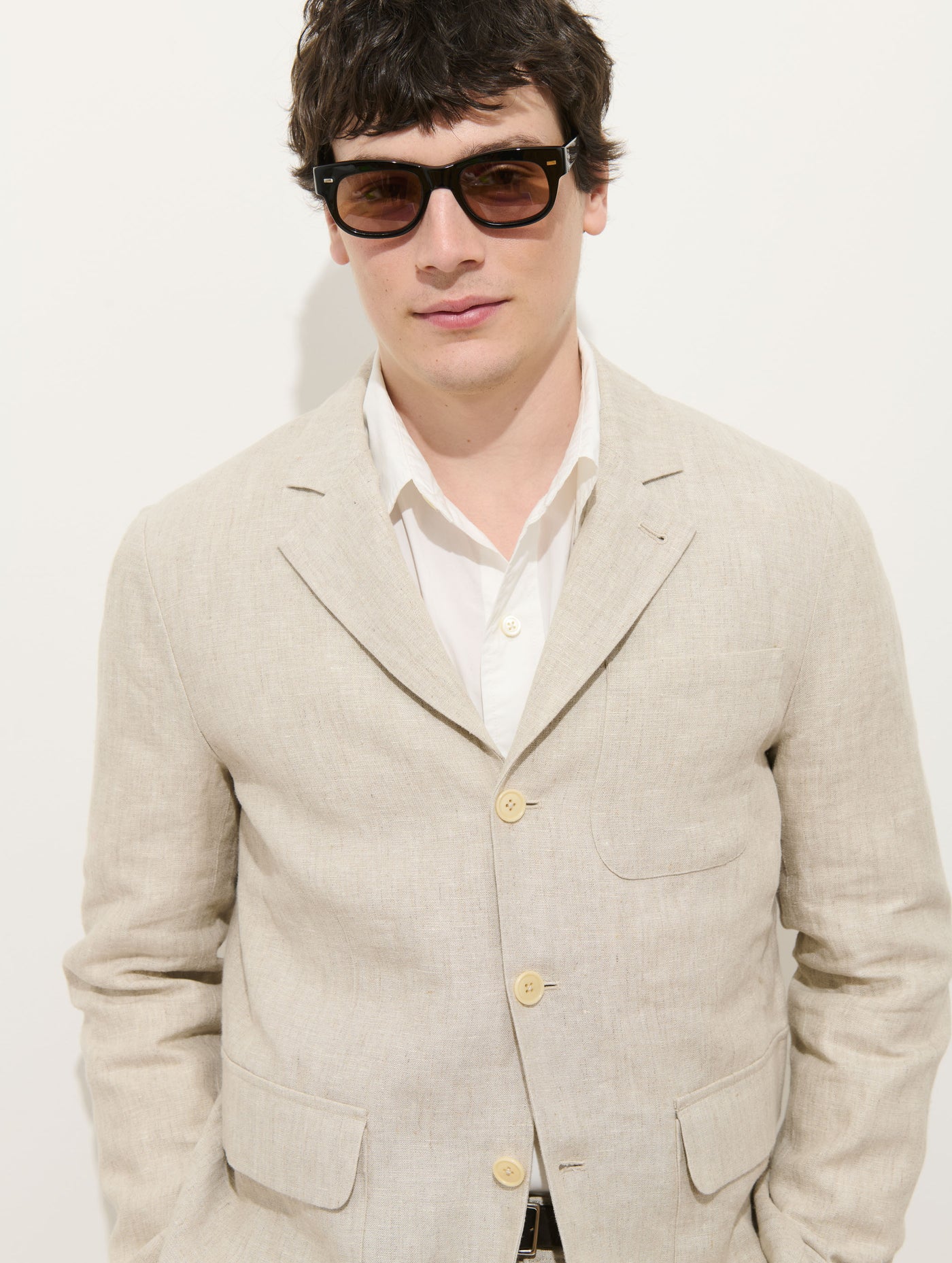 Mercer Linen Jacket In Flax