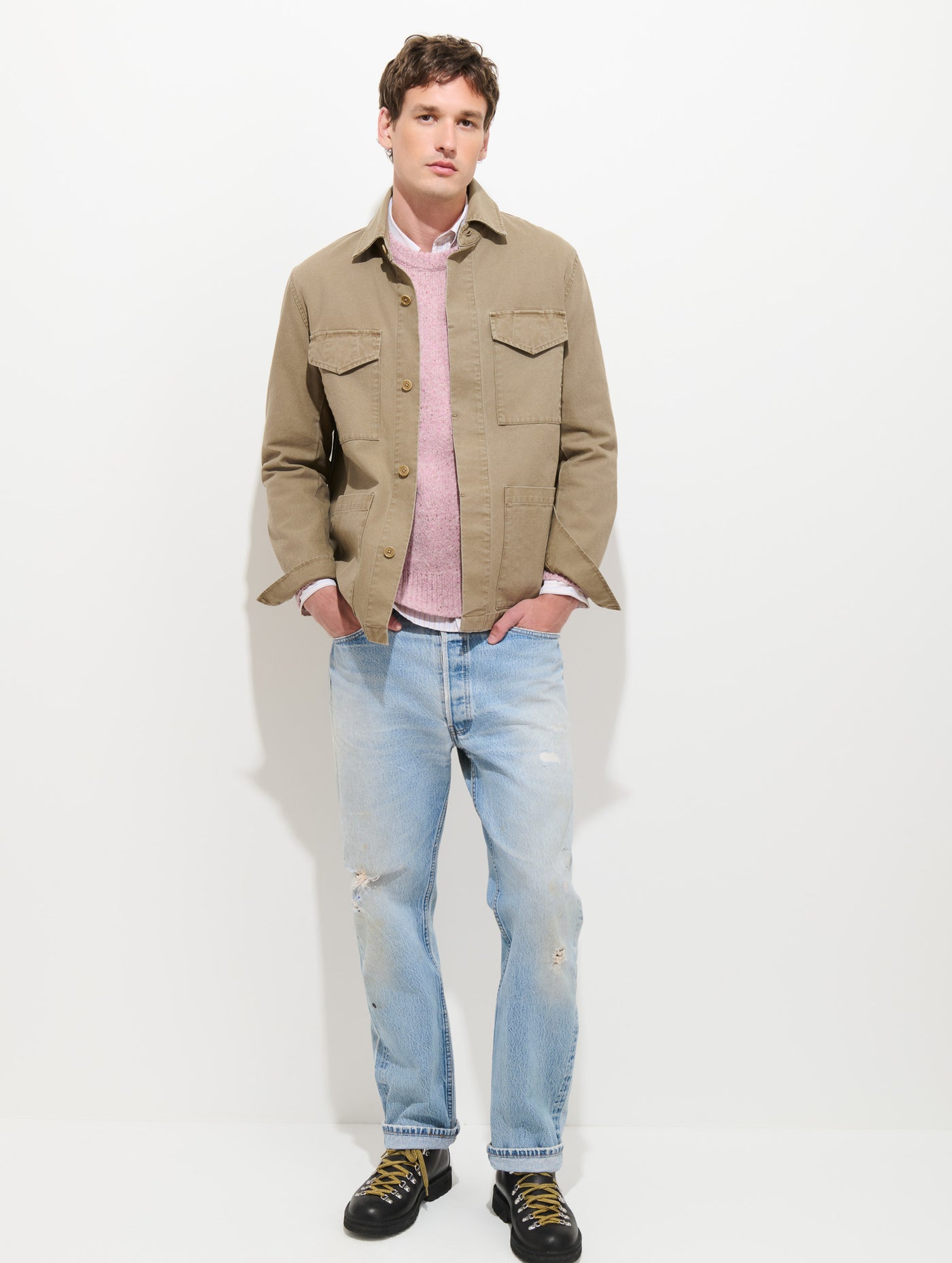 Garment Dyed Work Jacket in Canvas