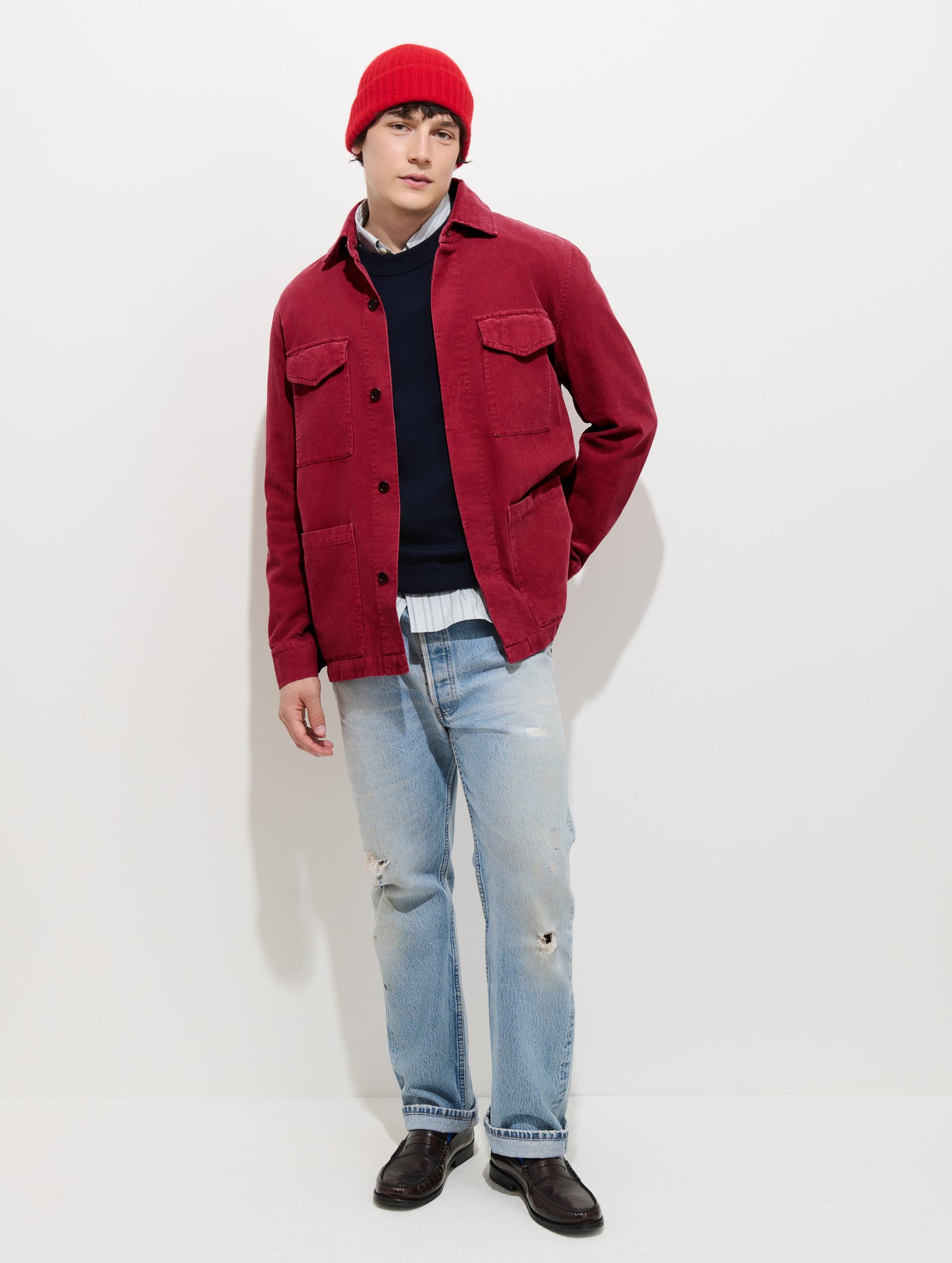 Garment Dyed Chore Jacket in Corduroy