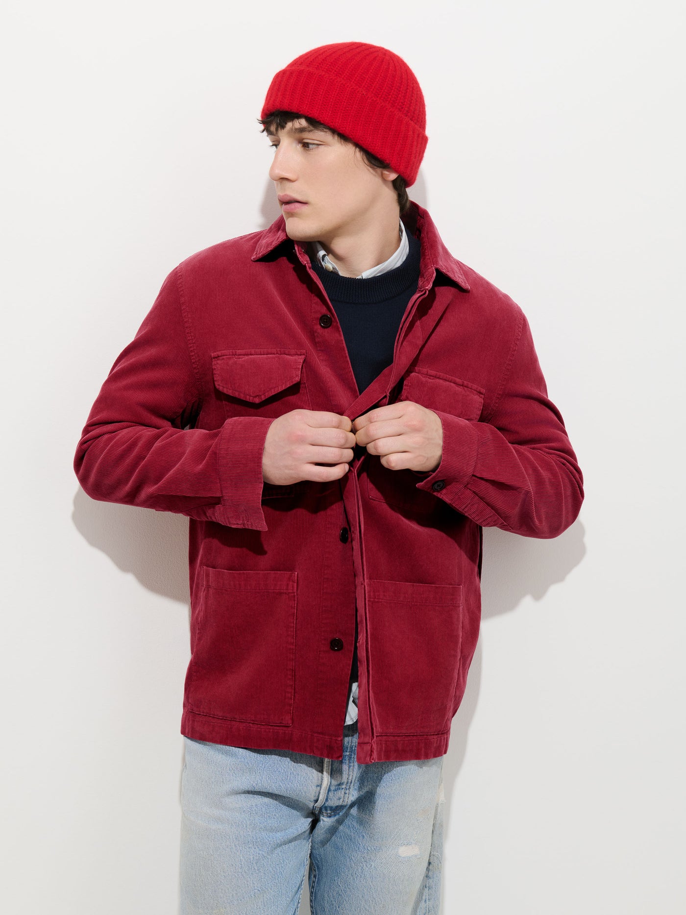 Garment Dyed Chore Jacket in Corduroy