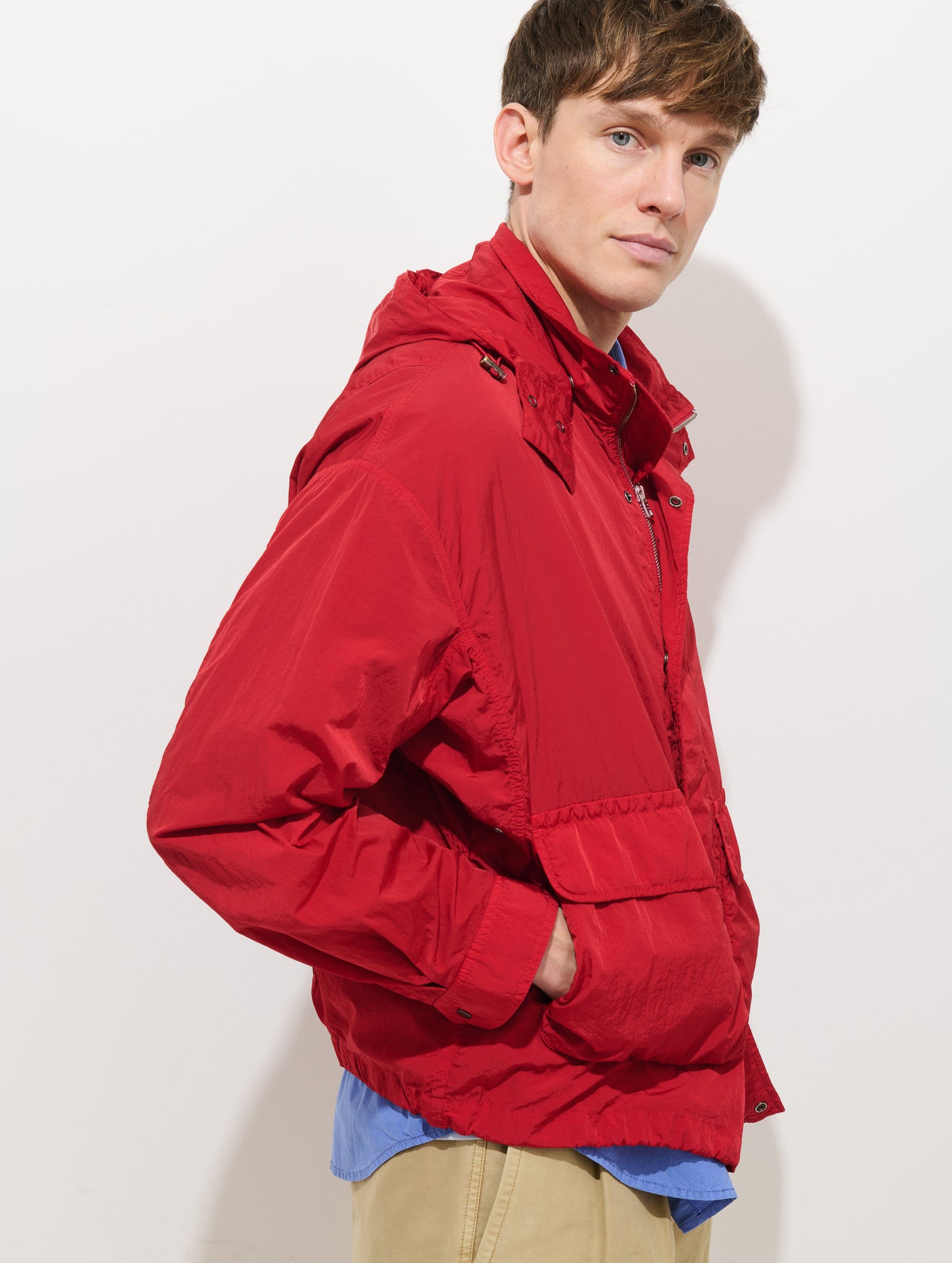 David Windbreaker In Crinkle Nylon