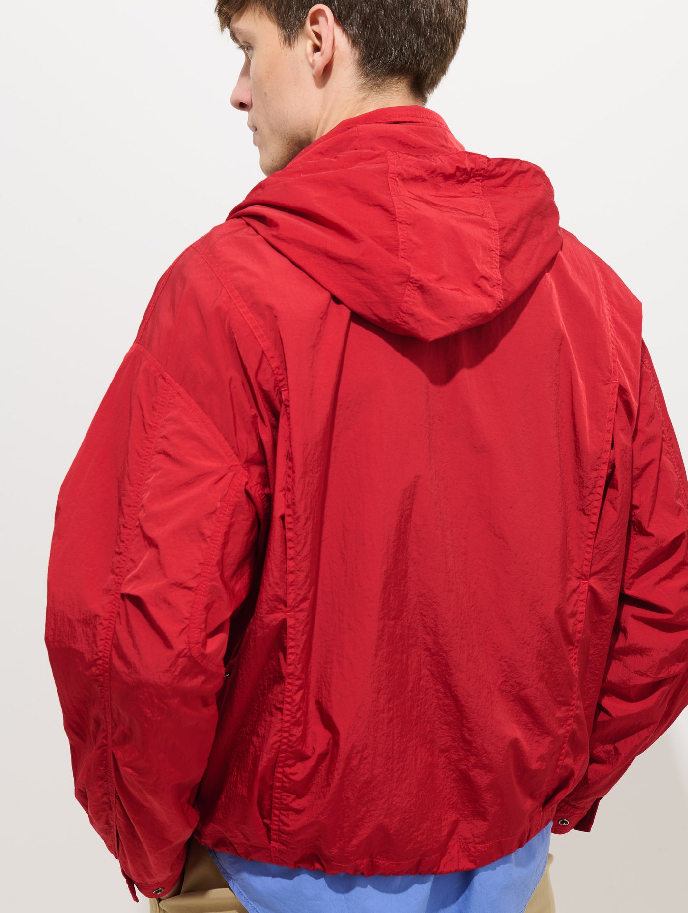 David Windbreaker In Crinkle Nylon