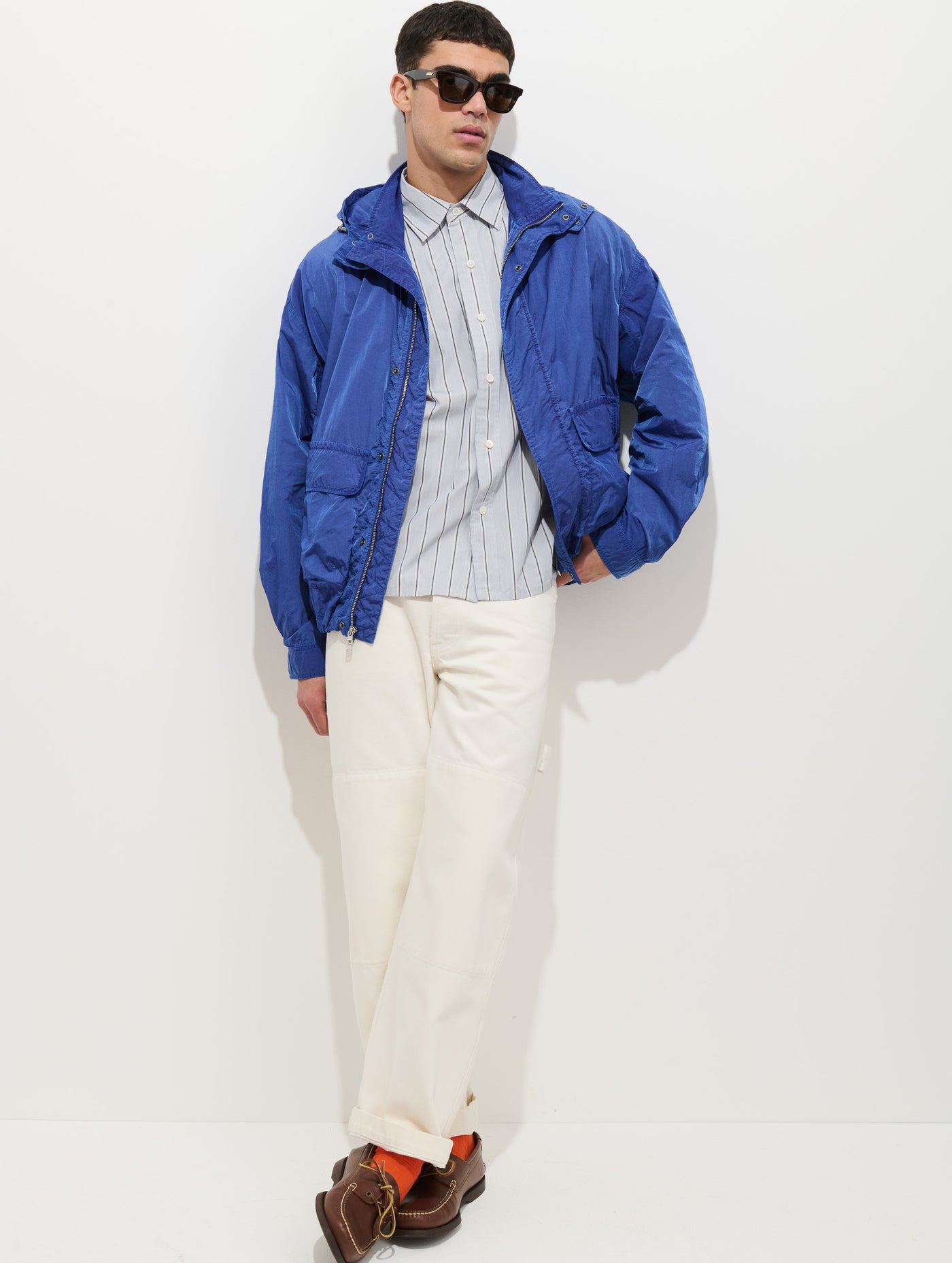 David Windbreaker In Crinkle Nylon