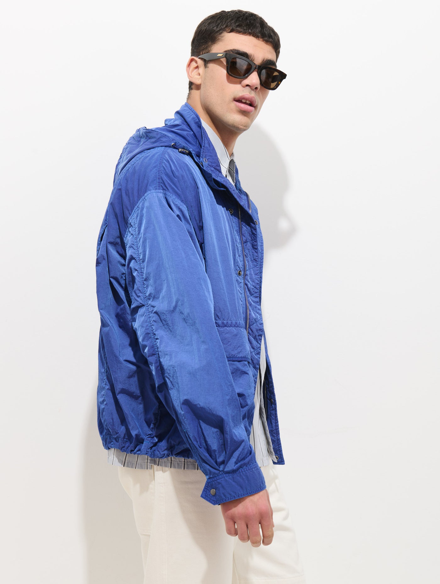 David Windbreaker In Crinkle Nylon