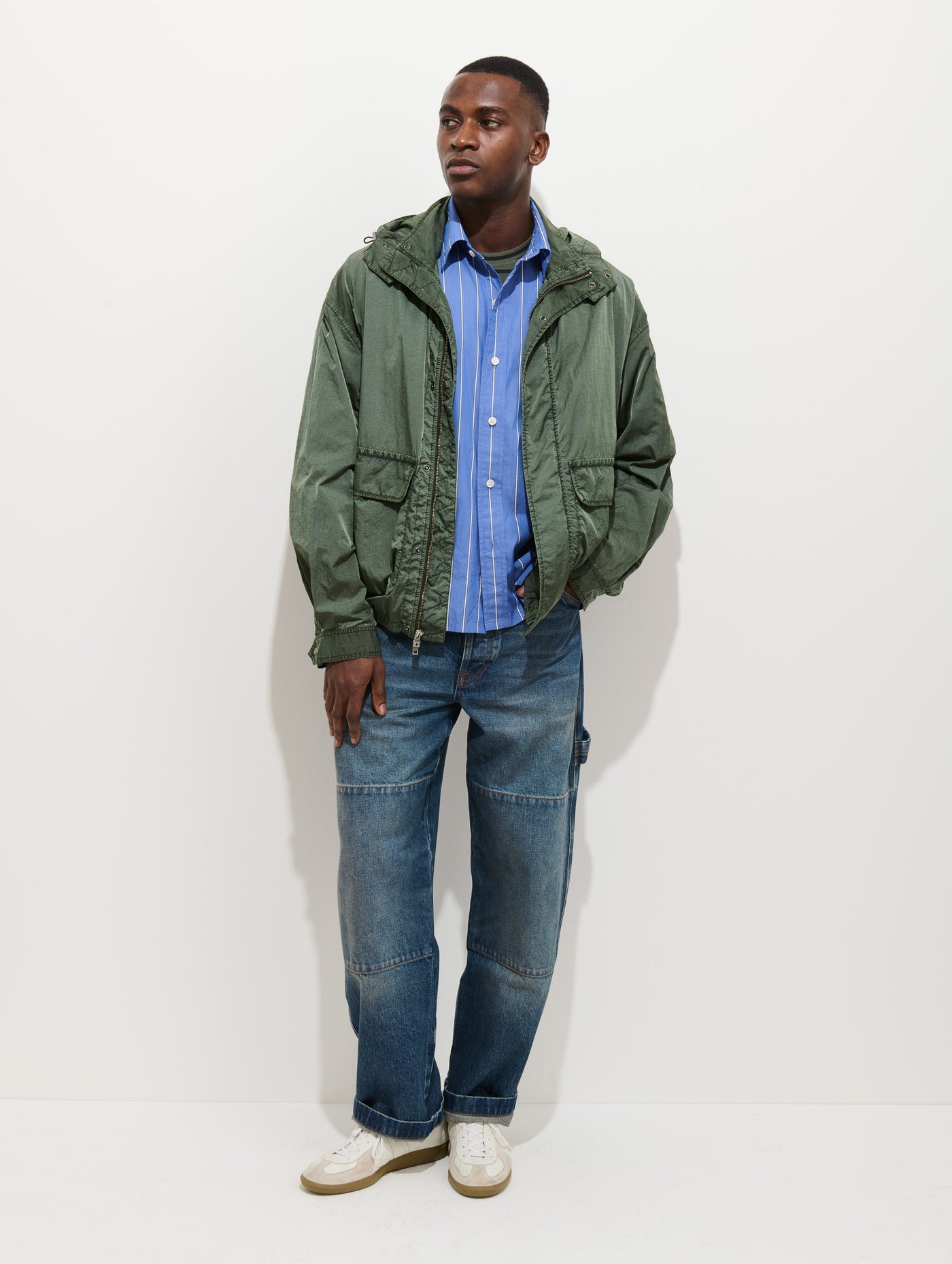 David Windbreaker In Crinkle Nylon