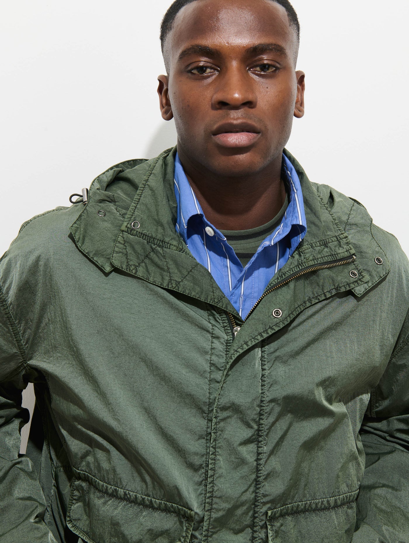 David Windbreaker In Crinkle Nylon