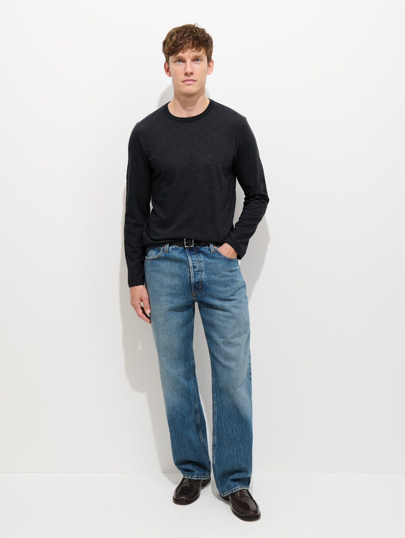 The Standard Long-Sleeve T-Shirt In Slub Cotton
