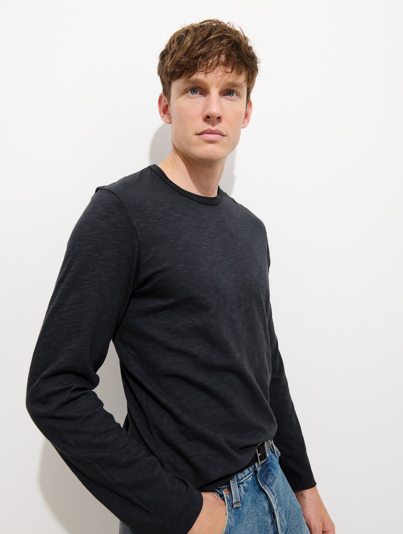 The Standard Long-Sleeve T-Shirt In Slub Cotton