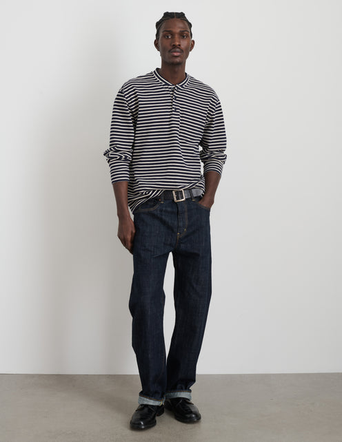 Alan Striped Henley in Cotton