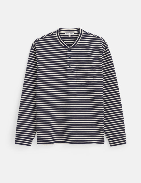Alan Striped Henley in Cotton