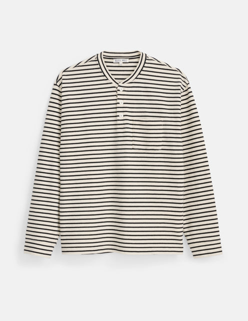 Alan Striped Henley in Cotton