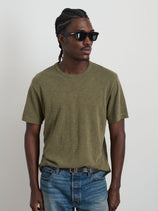 The Standard T Shirt In Slub Cotton In Olive Grey