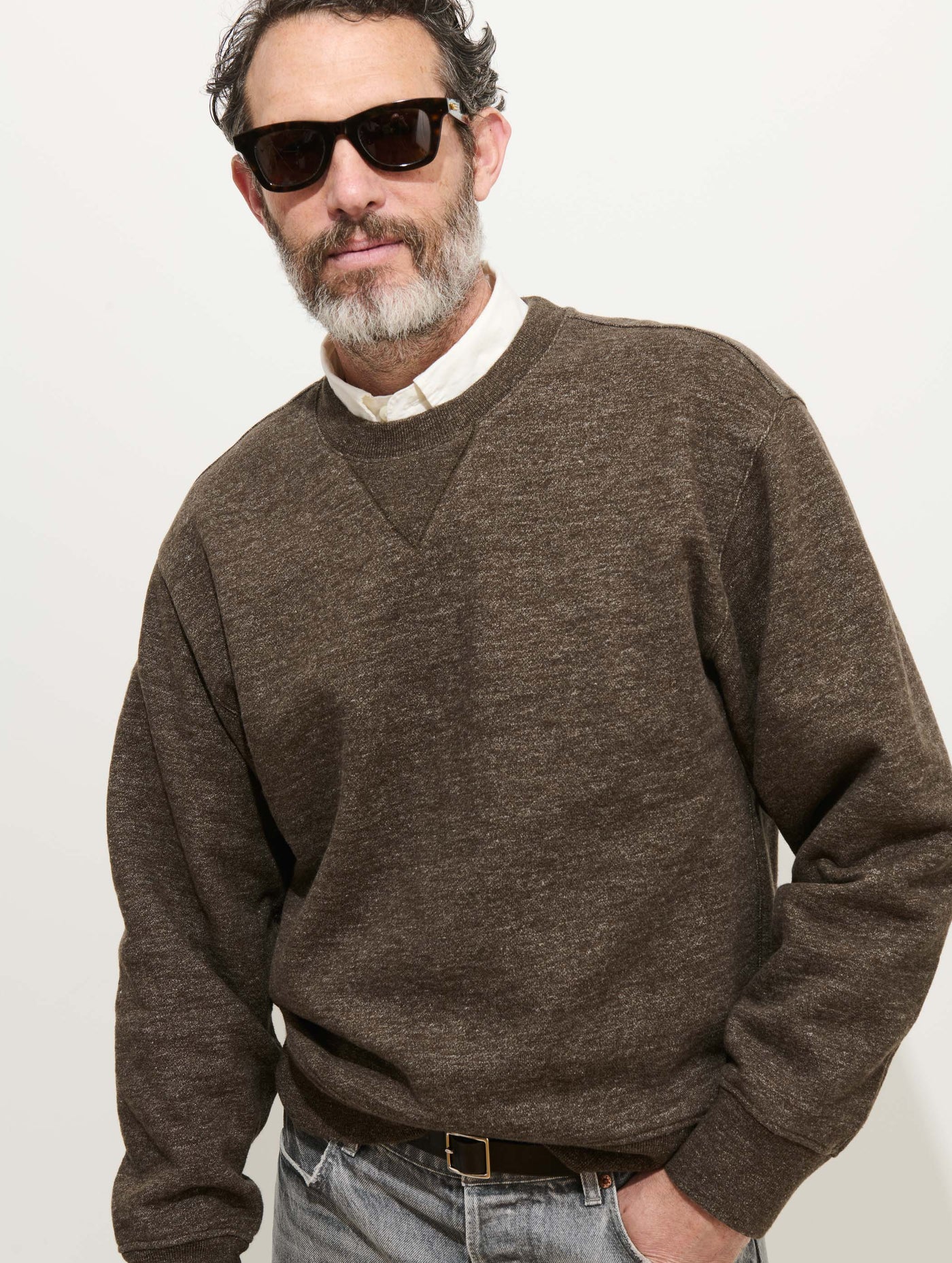 Marlon Sweatshirt In Heather Fleece