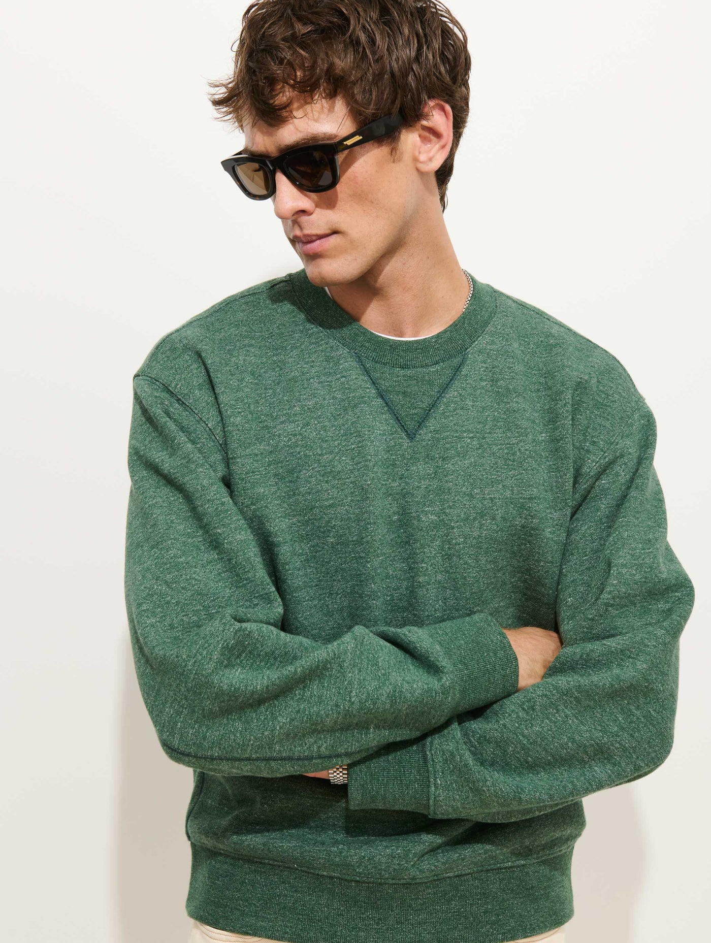 Marlon Sweatshirt In Heather Fleece