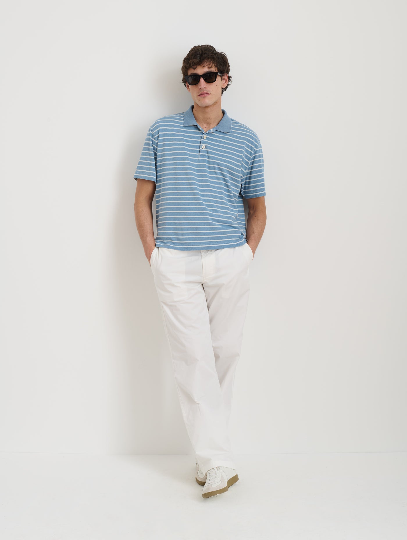 Lucas Polo In Indigo Stripe