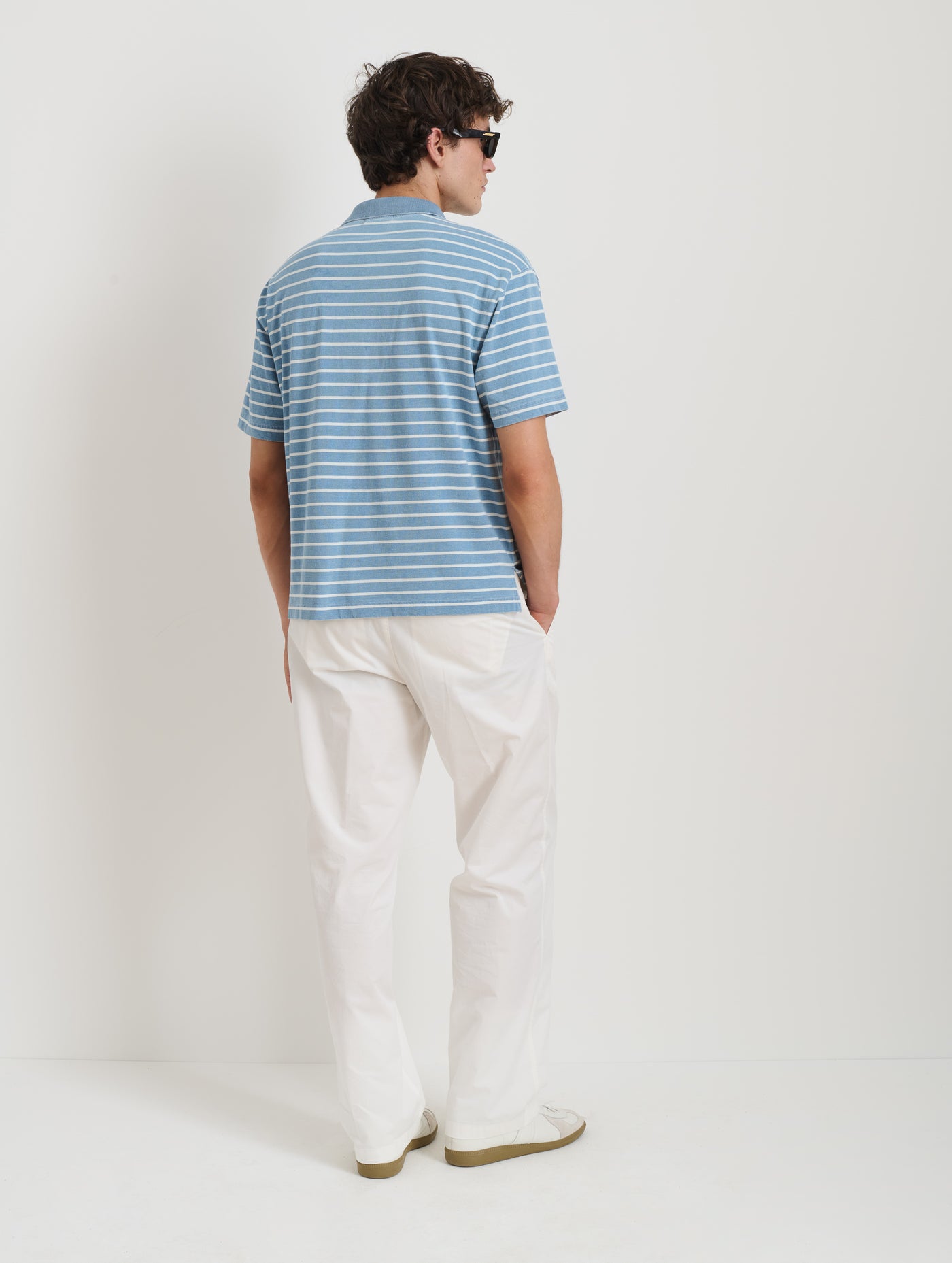 Lucas Polo In Indigo Stripe
