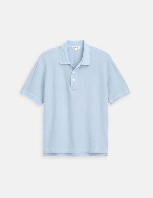 Garment Dyed Polo In Pique Cotton