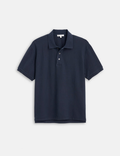 Garment Dyed Polo In Pique Cotton