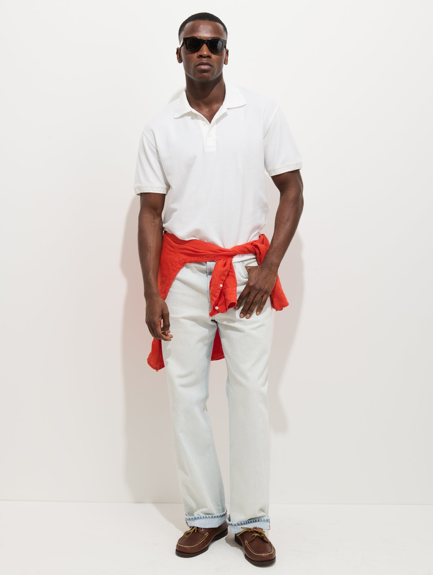 Garment Dyed Polo In Pique Cotton