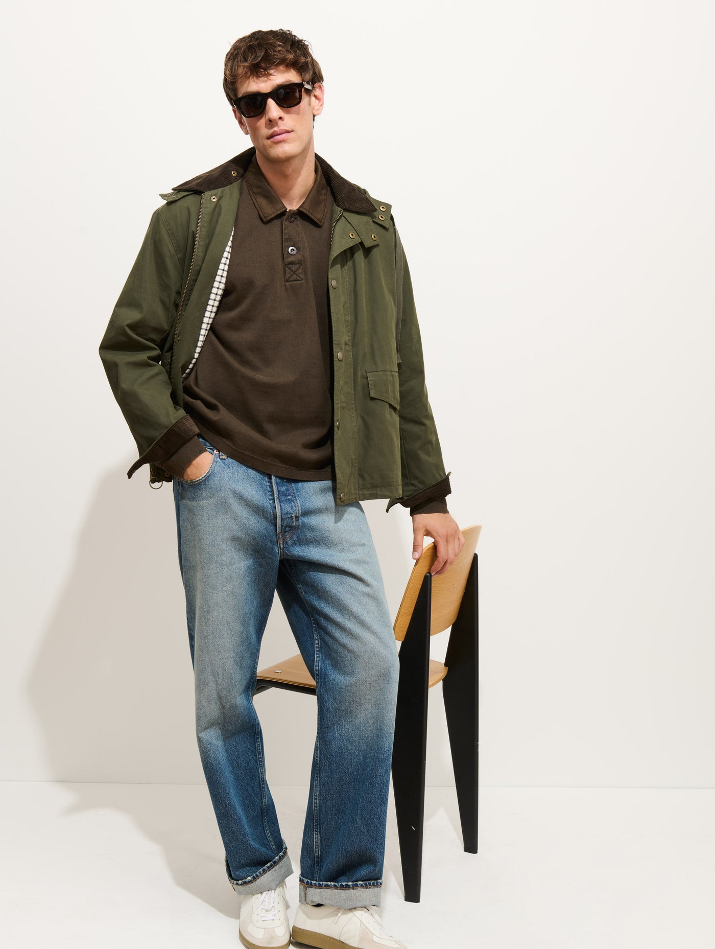 Garment Dyed Rugby Shirt In Cotton Jersey