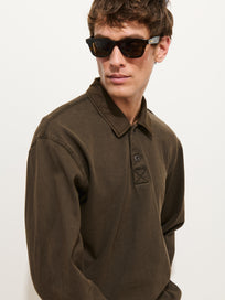Garment Dyed Rugby Shirt In Cotton Jersey