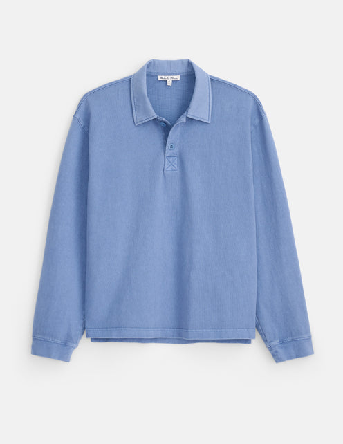 Garment Dyed Rugby Shirt In Cotton Jersey