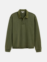 Garment Dyed Rugby Shirt In Cotton Jersey