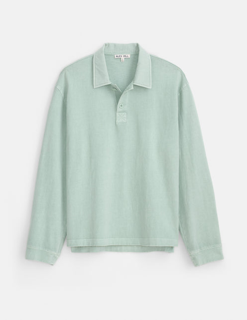Garment Dyed Rugby Shirt In Cotton Jersey