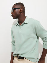 Garment Dyed Rugby Shirt In Cotton Jersey