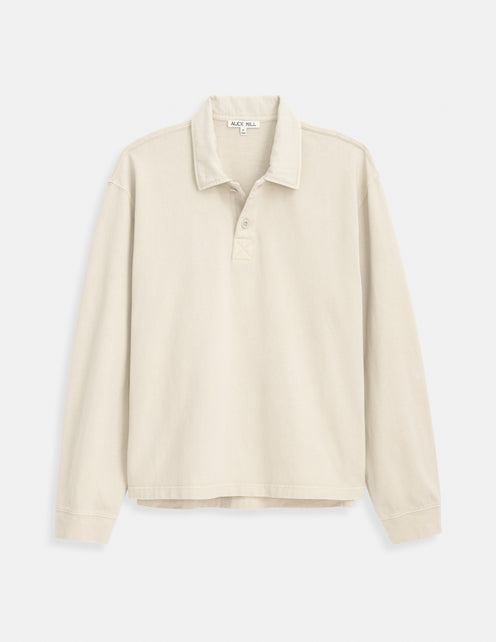 Garment Dyed Rugby Shirt In Cotton Jersey