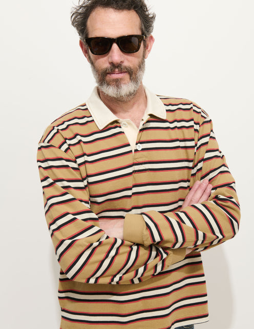 Rugby Striped Shirt In Cotton Jersey
